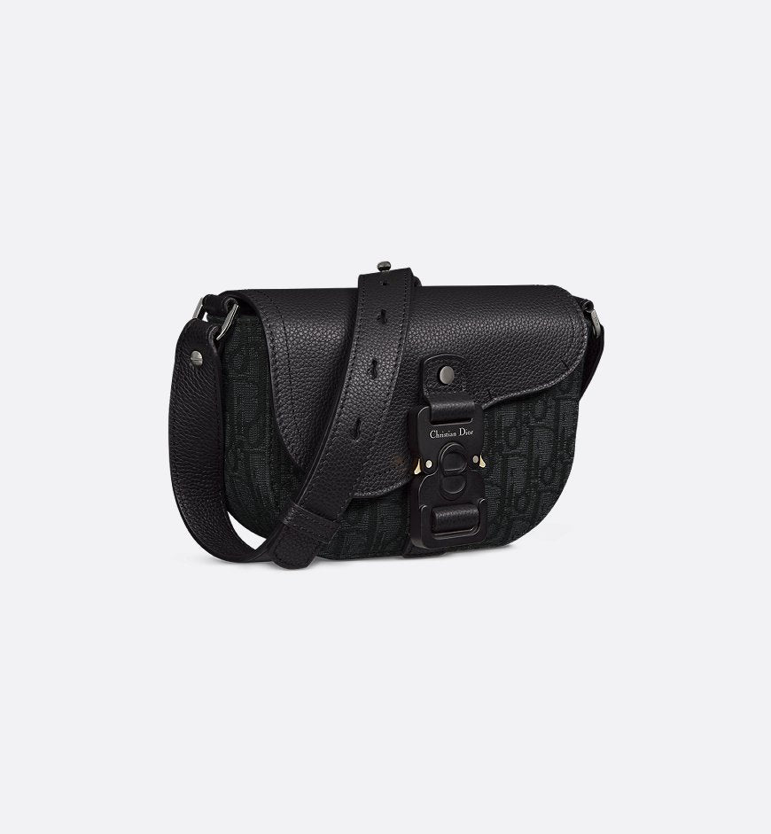 Mini sac Messenger Ă rabat Saddle Noir