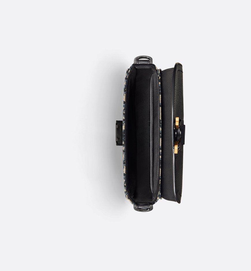 Mini sac Messenger Ă rabat Saddle Noir et Beige