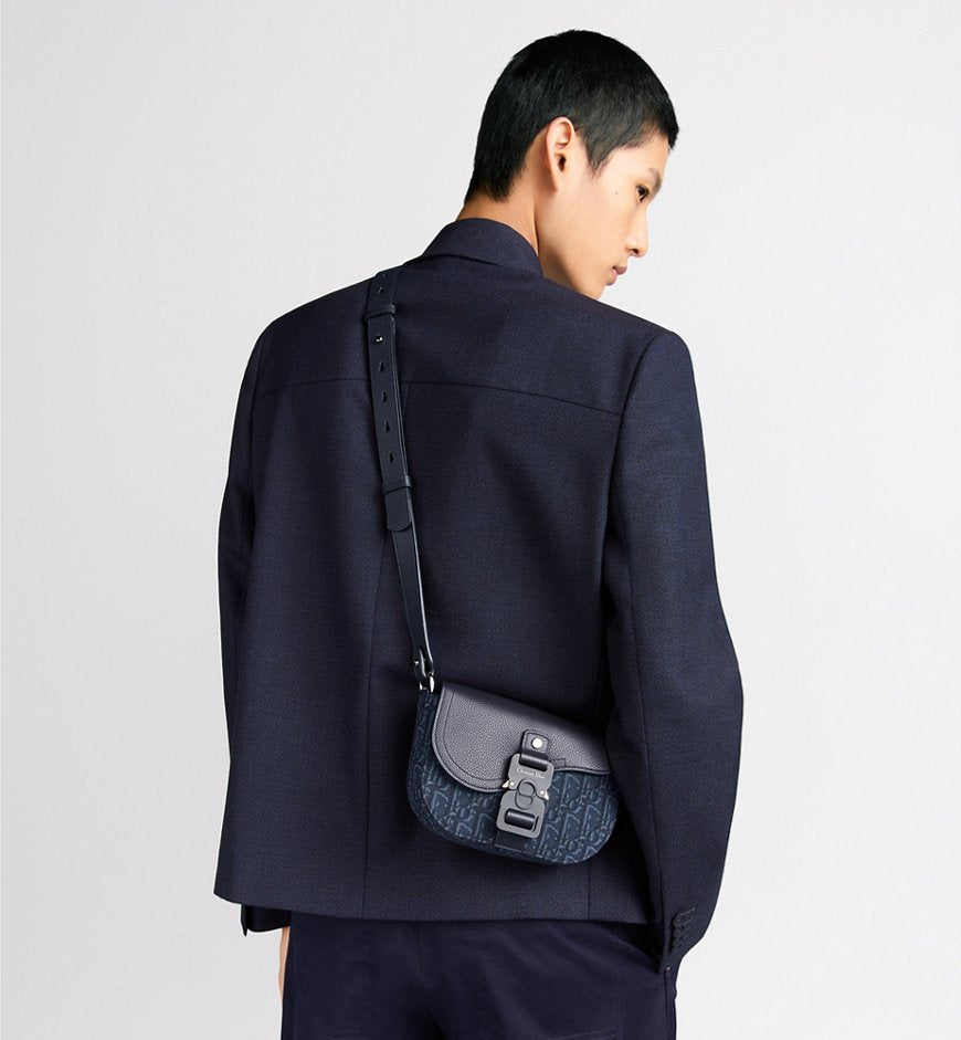 Mini sac Messenger Ă rabat Saddle Bleu Marine