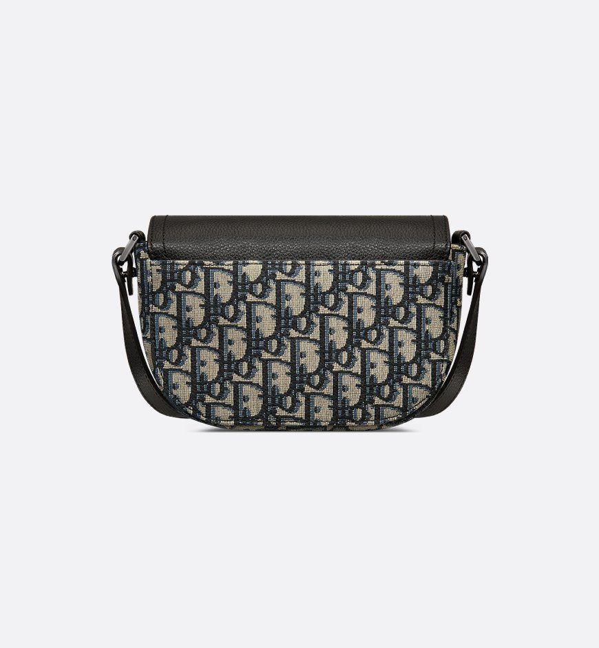 Mini sac Messenger Ă rabat Saddle Noir et Beige