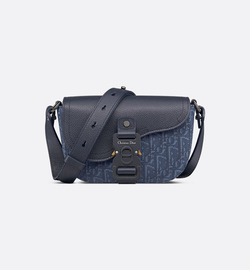 Mini sac Messenger Ă rabat Saddle Bleu Marine