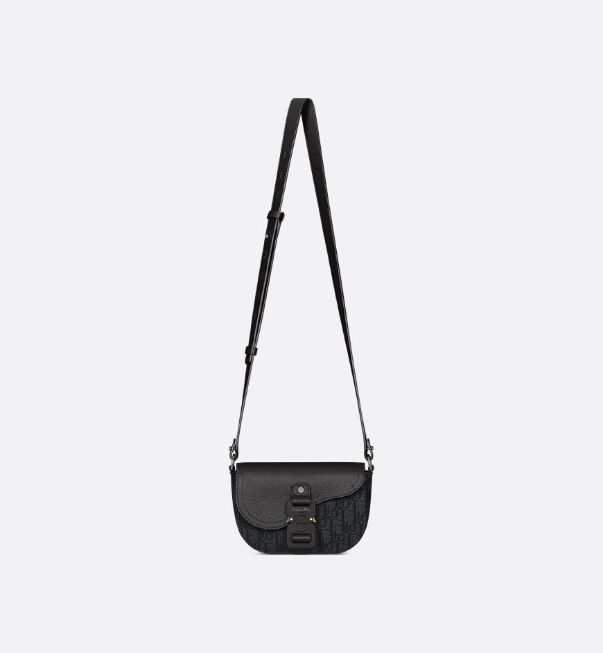 Mini sac Messenger Ă rabat Saddle Noir
