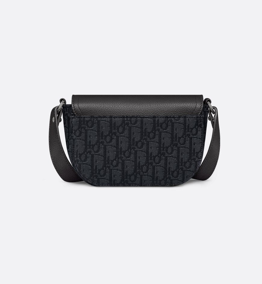 Mini sac Messenger Ă rabat Saddle Noir