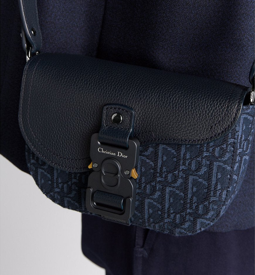 Mini sac Messenger Ă rabat Saddle Bleu Marine