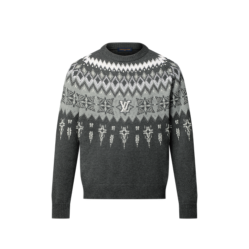Pull ornementé en laine et cachemire