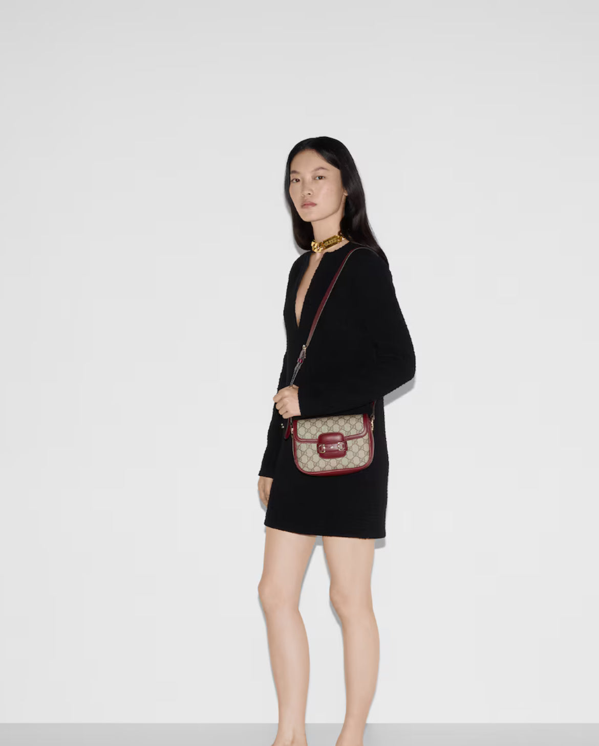 Sac à épaule Gucci Horsebit 1955 Soft petit format